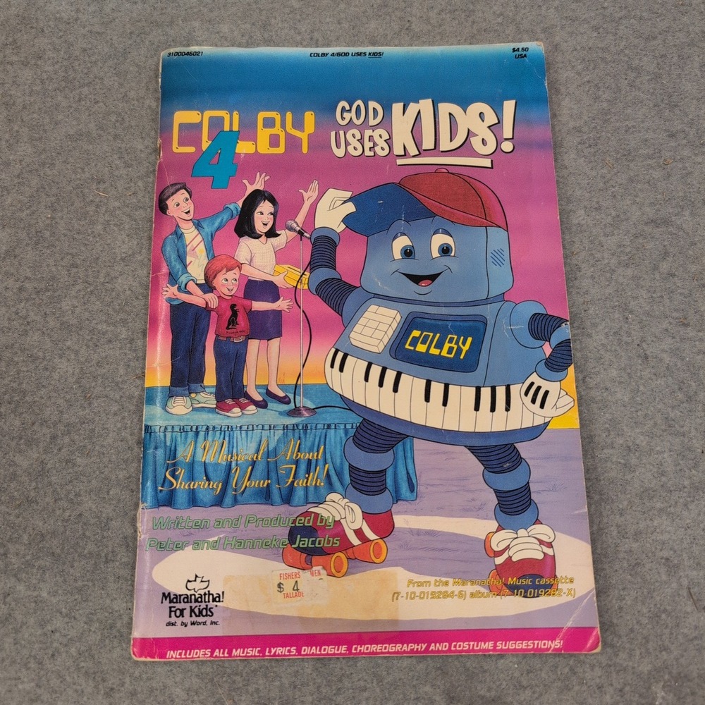 Colby 4 God Uses Kids! Musical Songbook Peter Hanneke Jacobs Maranatha For Kids - Picture 1 of 3
